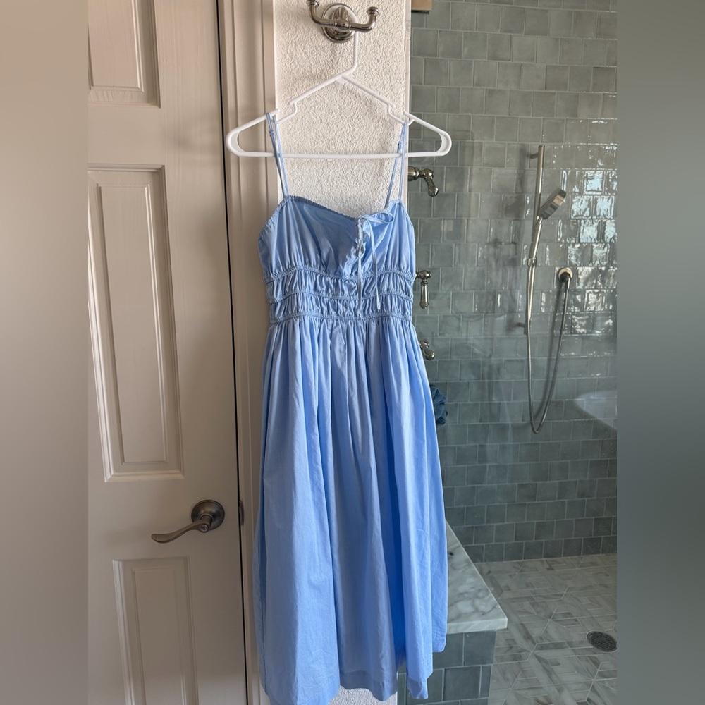 Anthropologie Blue Midi Dress